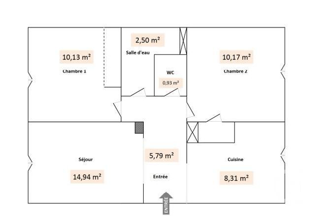 Appartement T3 à vendre - 3 pièces - 52.77 m2 - VILLEURBANNE - 69 - RHONE-ALPES - Century 21 Villa Urbana