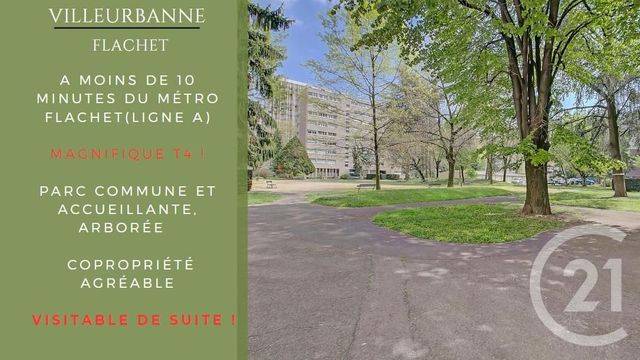 Appartement F4 à vendre - 4 pièces - 66.0 m2 - VILLEURBANNE - 69 - RHONE-ALPES - Century 21 Villa Urbana