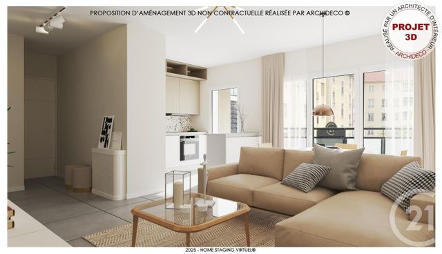 Appartement F3 à vendre - 3 pièces - 61.0 m2 - VILLEURBANNE - 69 - RHONE-ALPES - Century 21 Villa Urbana