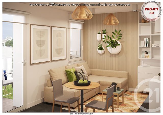 Appartement T1 à vendre - 1 pièce - 26.0 m2 - VILLEURBANNE - 69 - RHONE-ALPES - Century 21 Villa Urbana