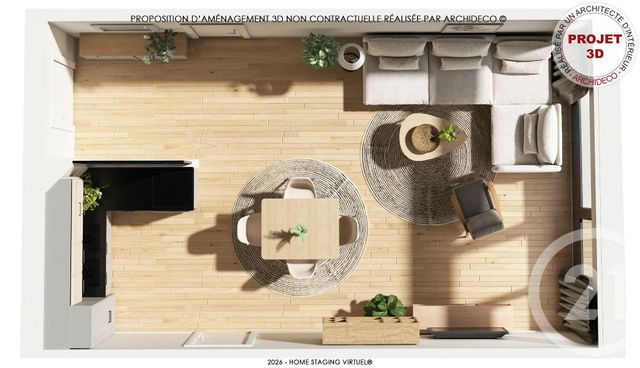 Appartement T3 à vendre - 3 pièces - 64.01 m2 - VILLEURBANNE - 69 - RHONE-ALPES - Century 21 Villa Urbana