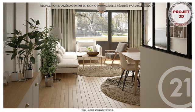 Appartement T3 à vendre - 3 pièces - 64.01 m2 - VILLEURBANNE - 69 - RHONE-ALPES - Century 21 Villa Urbana